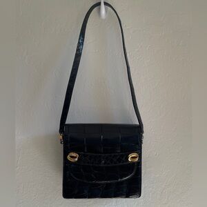 Vintage Black Leather Purse